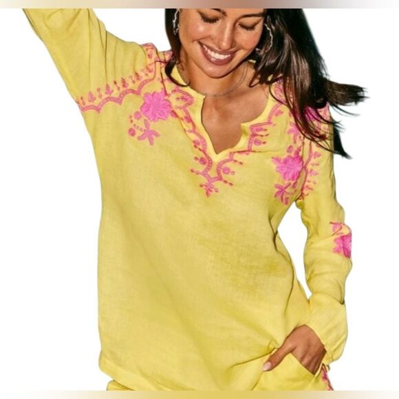 Lilly Pulitzer Tops - Lilly Pulitzer 100% Linen Top XL